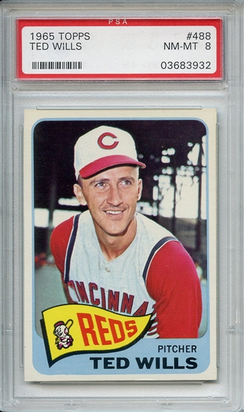 1965 Topps 488 Ted Wills PSA NM-MT 8
