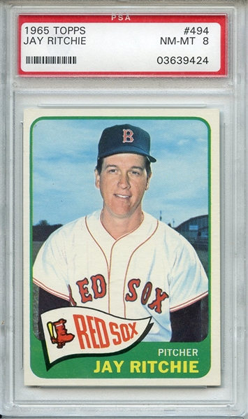 1965 Topps 494 Jay Ritchie PSA NM-MT 8