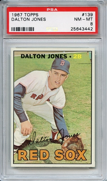 1967 Topps 139 Dalton Jones PSA NM-MT 8