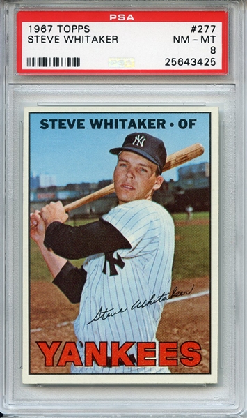 1967 Topps 277 Steve Whitaker PSA NM-MT 8