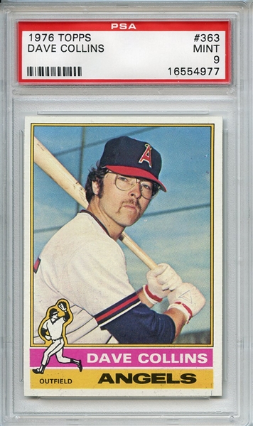 1976 Topps 363 Dave Collins PSA MINT 9