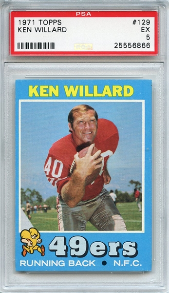 1971 Topps 129 Ken Willard PSA EX 5