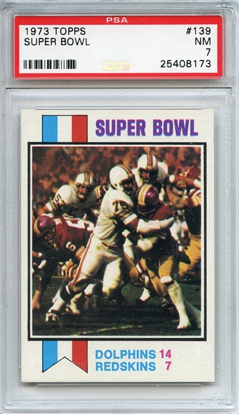 1973 Topps 139 Super Bowl PSA NM 7