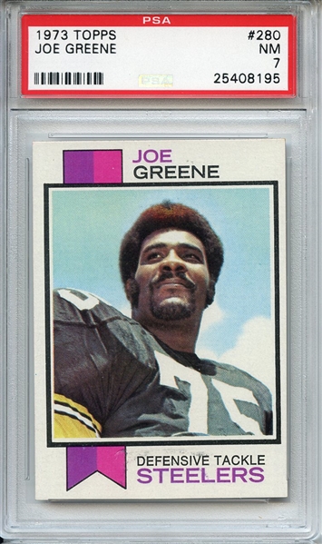 1973 Topps 280 Joe Greene RC PSA NM 7