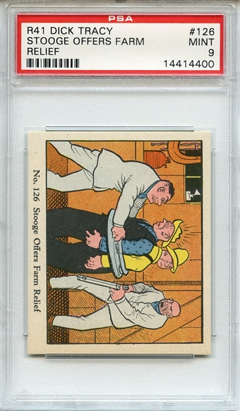 R41 Dick Tracy 126 Stooge Offers Farm Relief PSA MINT 9