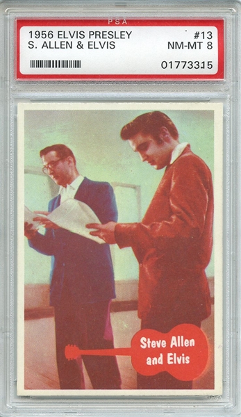 1956 Elvis Presley 13 Steve Allen and Elvis PSA NM-MT 8