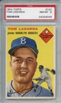 1954 Topps 132 Tommy Lasorda RC PSA NM-MT 8