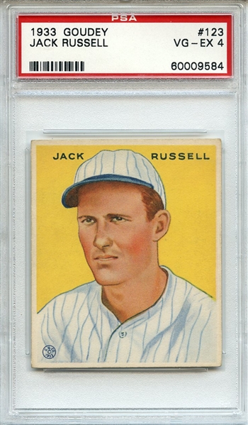 1933 Goudey 123 Jack Russell PSA VG-EX 4