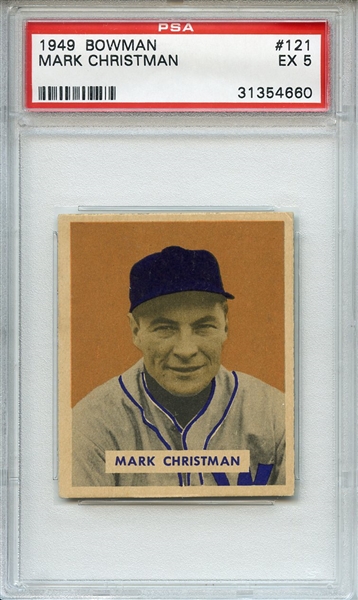 1949 Bowman 121 Mark Christman PSA EX 5