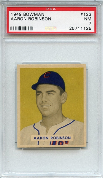 1949 Bowman 133 Aaron Robinson PSA NM 7