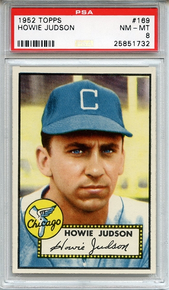 1952 Topps 169 Howie Judson PSA NM-MT 8