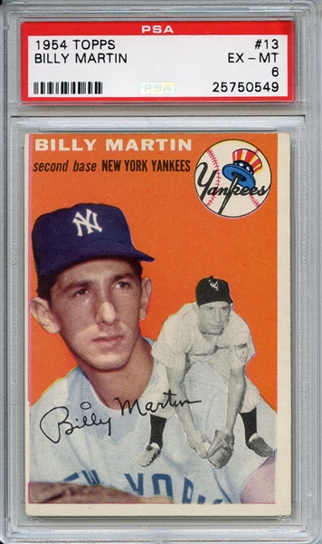 1954 Topps 16 Billy Martin PSA EX-MT 6