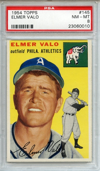 1954 Topps 145 Elmer Valo PSA NM-MT 8