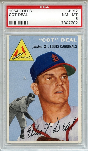 1954 Topps 192 Cot Deal PSA NM-MT 8