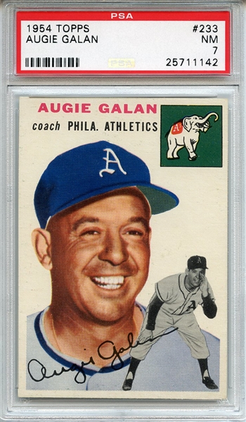 1954 Topps 233 Augie Galan PSA NM 7