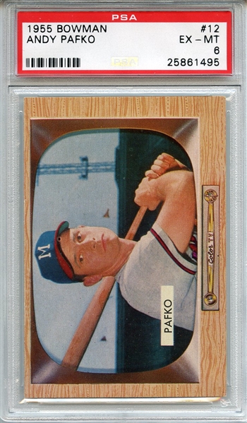 1955 Bowman 12 Andy Pafko PSA EX-MT 6