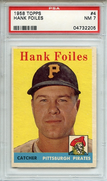 1958 Topps 4 Hank Foiles PSA NM 7