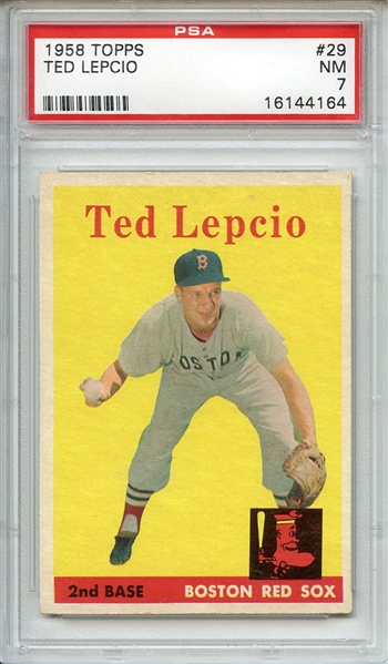 1958 Topps 29 Ted Lepcio PSA NM 7