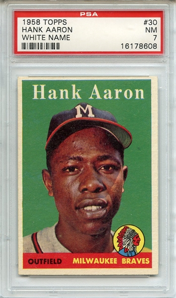 1958 Topps 30 Hank Aaron PSA NM 7