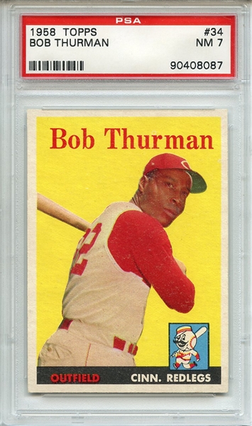 1958 Topps 34 Bob Thurman PSA NM 7
