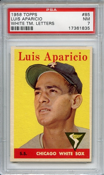1958 Topps 85 Luis Aparicio PSA NM 7