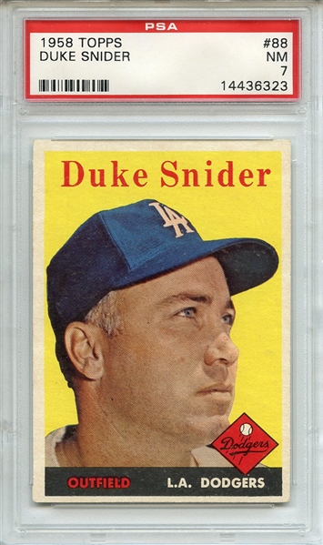 1958 Topps 88 Duke Snider PSA NM 7