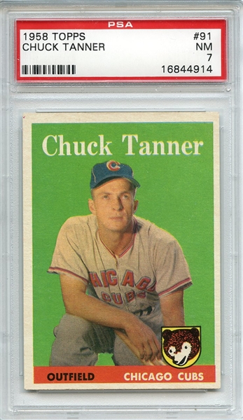 1958 Topps 91 Chuck Tanner PSA NM 7