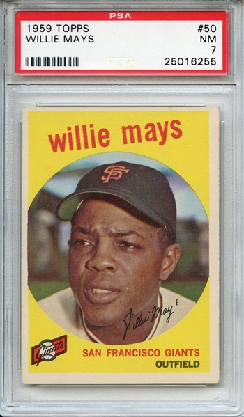 1959 Topps 50 Willie Mays PSA NM 7