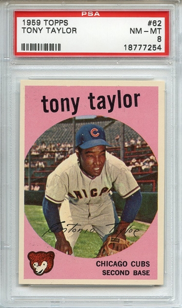 1959 Topps 62 Tony Taylor PSA NM-MT 8