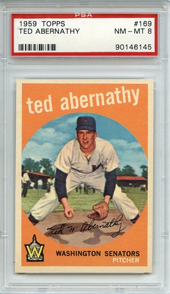 1959 Topps 169 Ted Abernathy PSA NM-MT 8