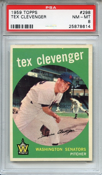 1959 Topps 298 Tex Clevenger PSA NM-MT 8