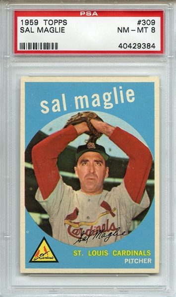 1959 Topps 309 Sal Maglie PSA NM-MT 8
