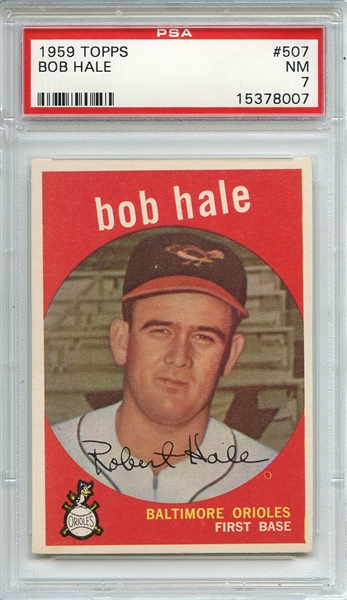 1959 Topps 507 Bob Hale PSA NM 7