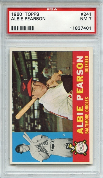 1960 Topps 241 Albie Pearson PSA NM 7