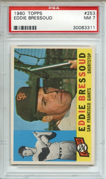 1960 Topps 253 Eddie Bressoud PSA NM 7