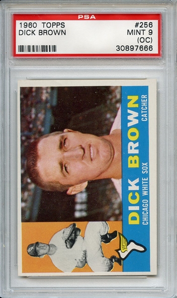 1960 Topps 256 Dick Brown PSA MINT 9 (OC)