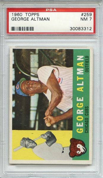 1960 Topps 259 George Altman PSA NM 7