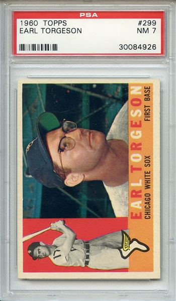 1960 Topps 299 Earl Torgeson PSA NM 7