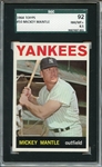 1964 Topps 50 Mickey Mantle SGC NM/MT+ 92 / 8.5