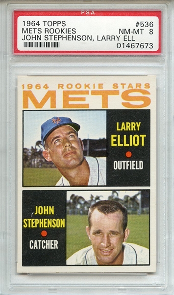 1964 Topps 536 New York Mets Rookies PSA NM-MT 8