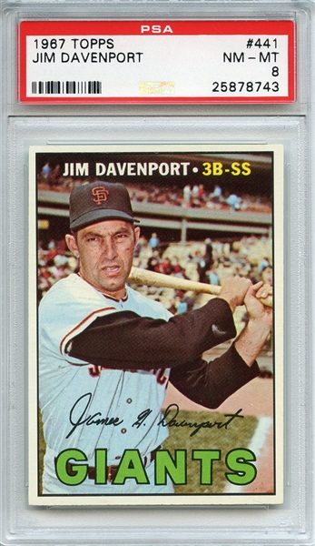 1967 Topps 441 Jim Davenport PSA NM-MT 8