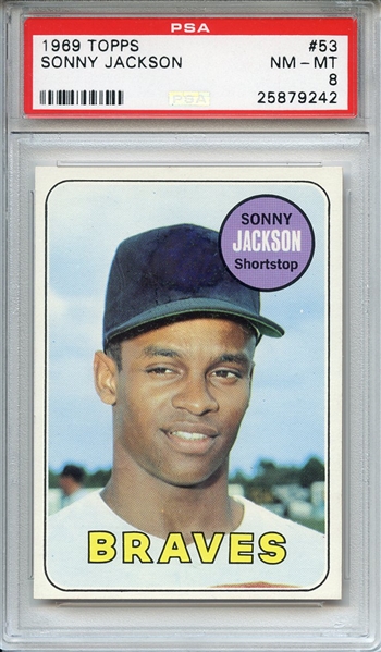1969 Topps 53 Sonny Jackson PSA NM-MT 8