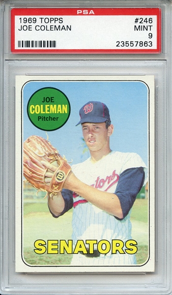 1969 Topps 246 Joe Coleman PSA MINT 9