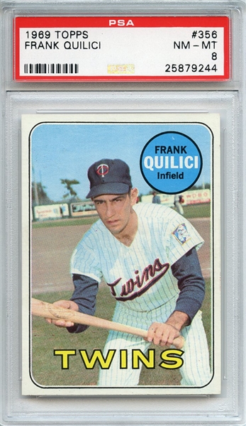 1969 Topps 356 Frank Quilici PSA NM-MT 8