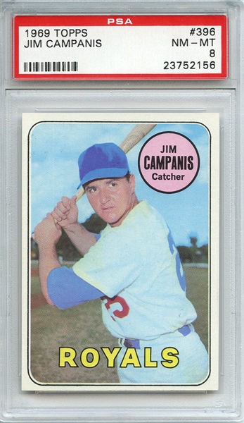 1969 Topps 396 Jim Campanis PSA NM-MT 8