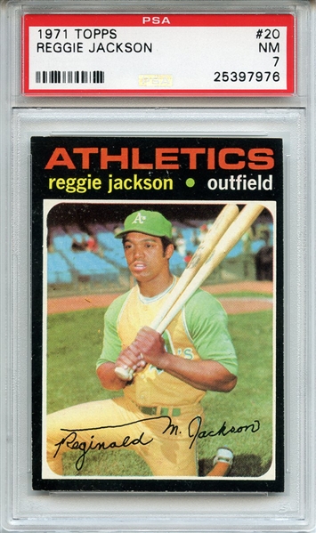 1971 Topps 20 Reggie Jackson PSA NM 7