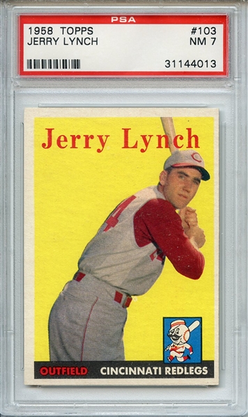 1958 Topps 103 Jerry Lynch PSA NM 7