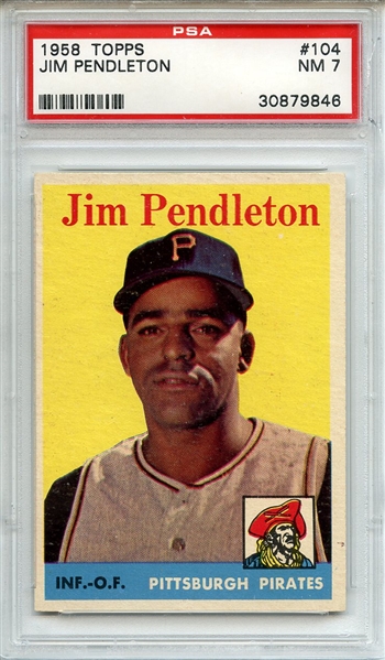 1958 Topps 104 Jim Pendleton PSA NM 7