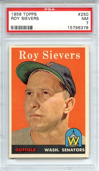 1958 Topps 250 Roy Sievers PSA NM 7
