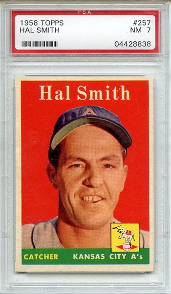 1958 Topps 257 Hal Smith PSA NM 7